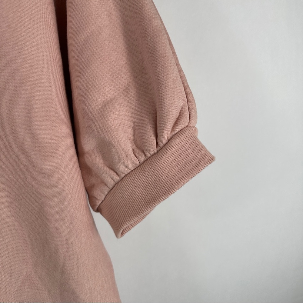 Banana Republic Puff-Sleeve Mock Neck Fleece Sweatshirt | Size Medium - Picture 7 of 13